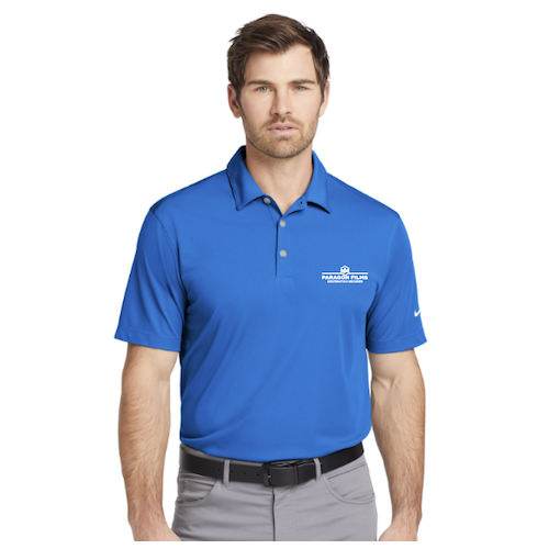 Mens Nike Dri-FIT Vertical Mesh Polo (Brisk Blue)